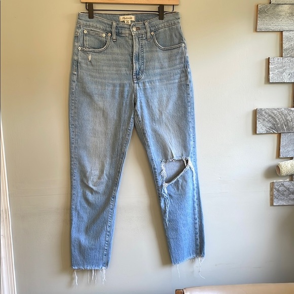 Light Blue Distressed Women's Jeans - Picture 2 of 8